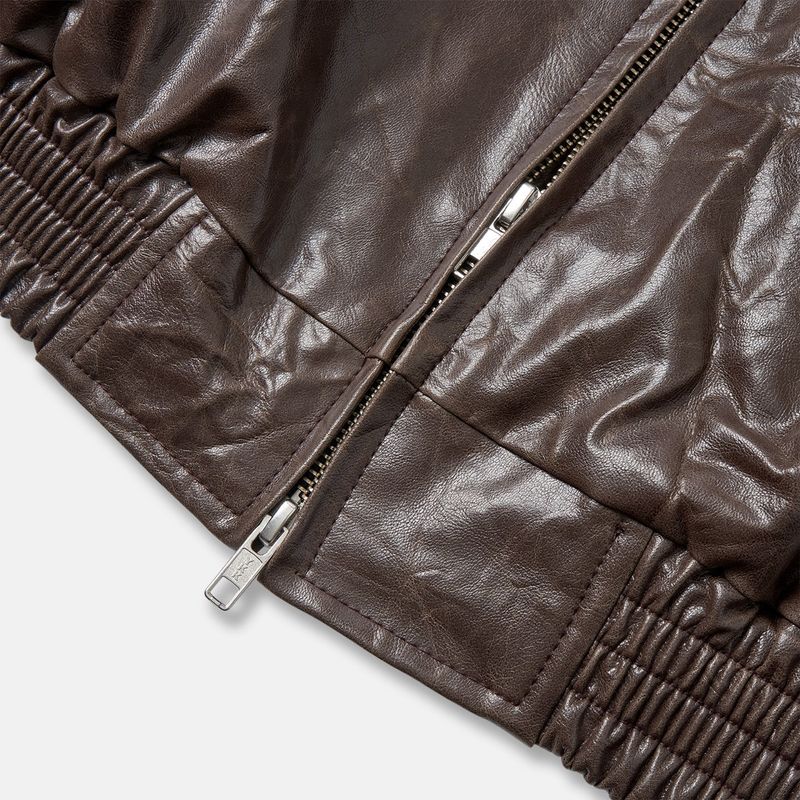 Chelo Wrinkled Leather Jacket (2color)