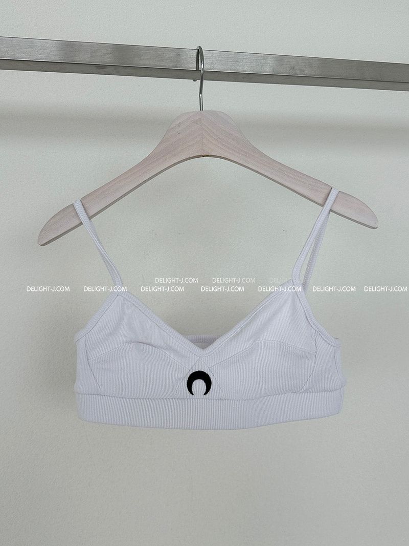 Patch High Waist Bra Top Underwear Set