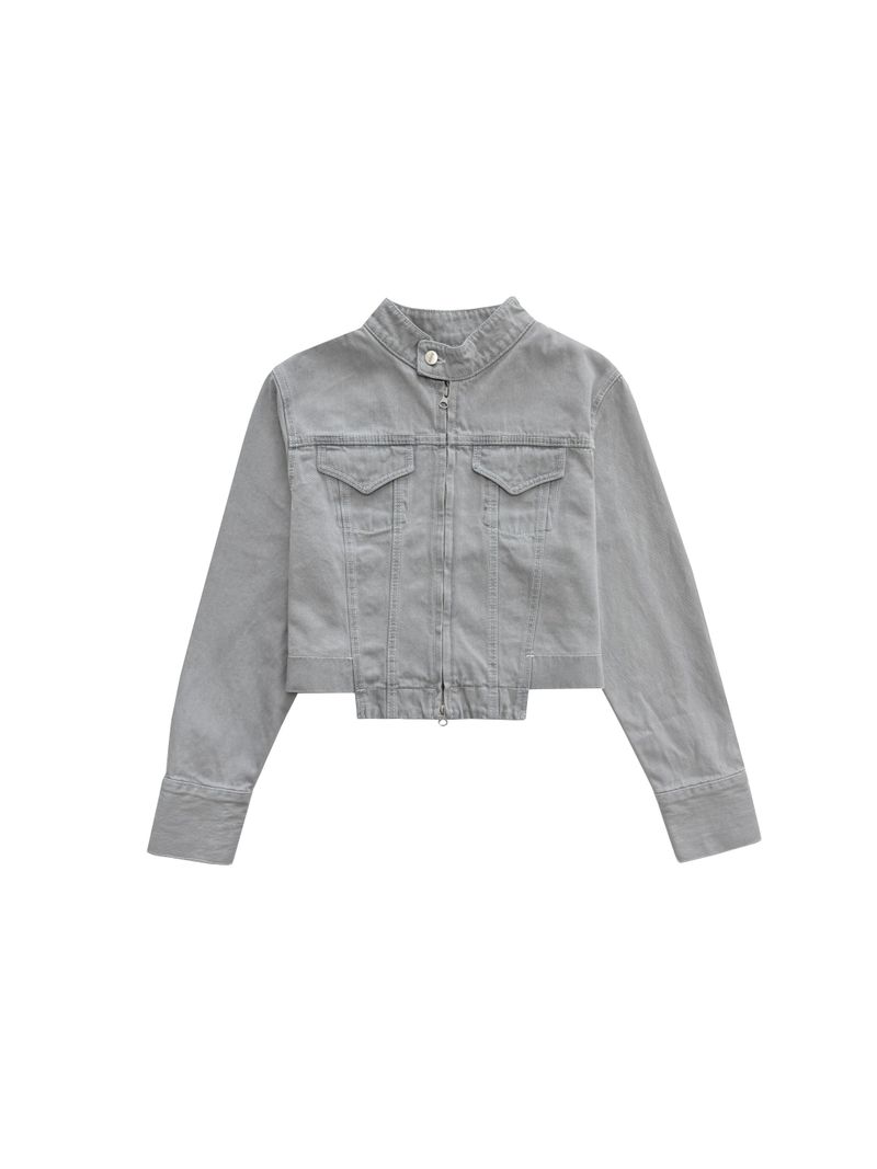 ANGLED GRAY WASHING UNBAL JK (light gray!)