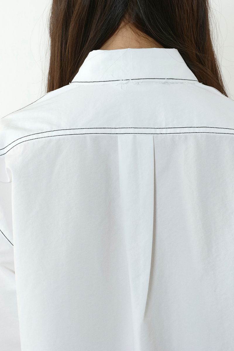 STITCH-CUT SHIRT_WHITE