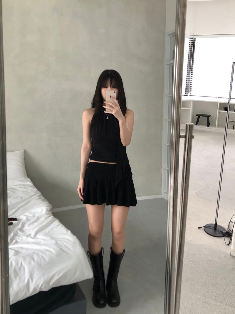 ダイスフレアミニスカート(2 colors)