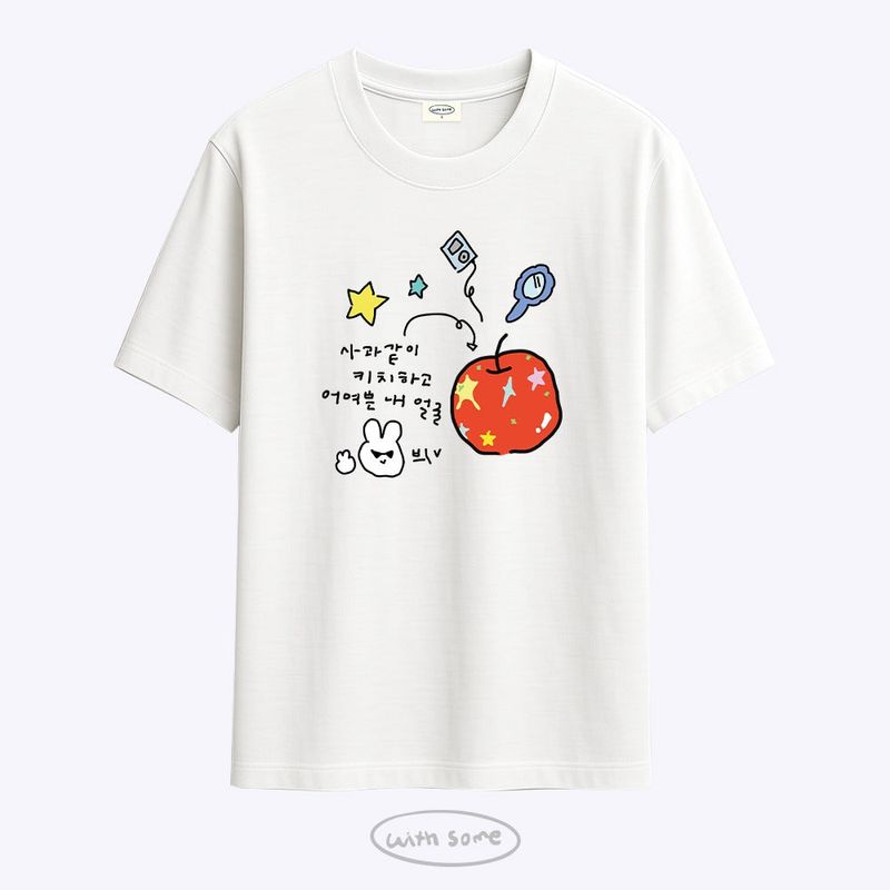 withsome（ウィズサム）の「[TWICE Sana’s Pick] アップルキッチ&プリティTシャツ（トップス）」