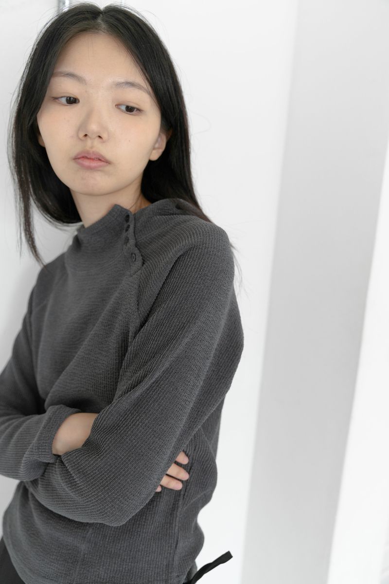 curve button golgi hood top(3colors)