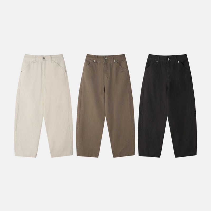 Bio cotton curved pants