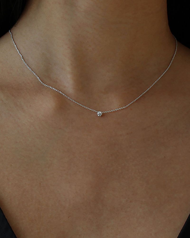 NORMALLEE（ノーマリー）の「[White gold] ベーシック キュービック ネックレス(M)（アクセサリー）」