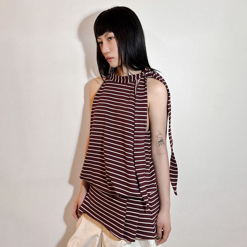 Still Lethardy（スティル レサーディ）の「HIPKIN STRIPE HALTER（Tops）」