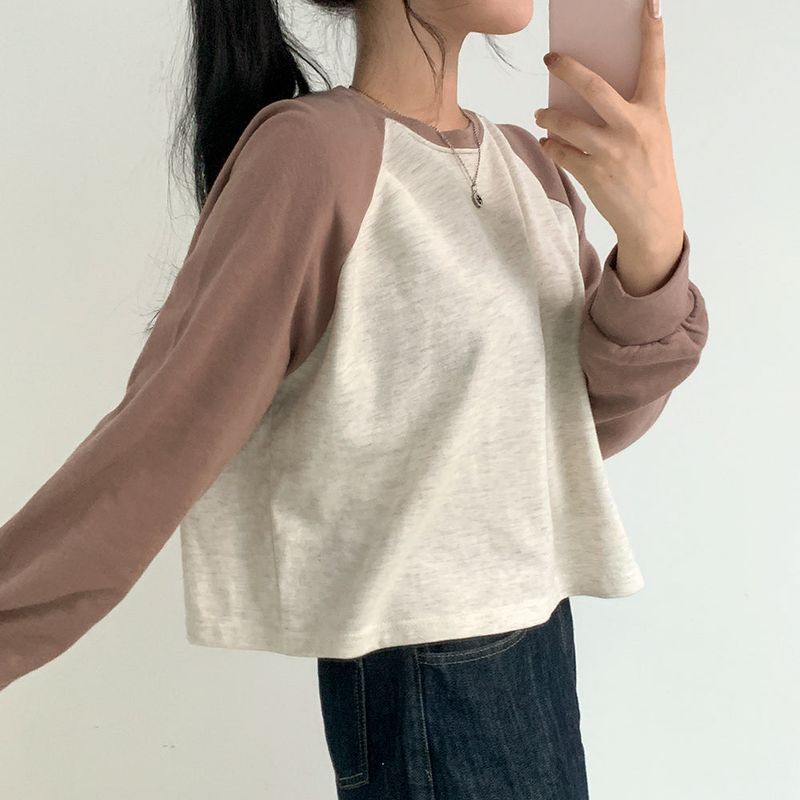 Nagrang Raglan Color Matching Sweatshirt