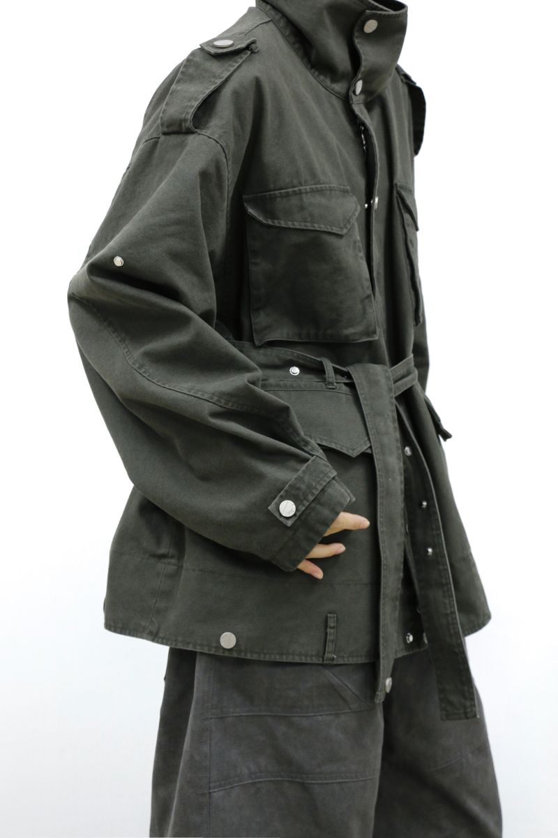 RELABEL (Dream Tailor) Adjustable Length Multi-Style Washed Distressed M65 Jacket