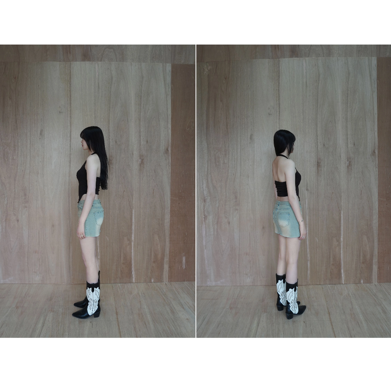 HALTERNEK KNIT VEST_BROWN
