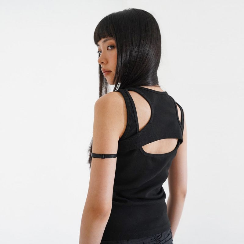 Wsc archive（ダブリューエスシーアーカイブ）の「Overlap sleeveless 001（Tops）」