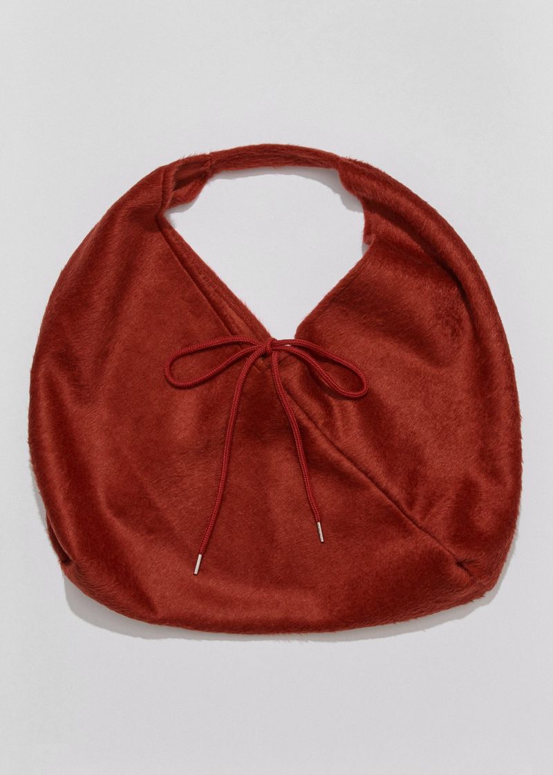 Jeanne Angora Fur Shoulder Bag_Red