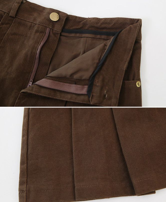 #BD Pleated Mini Skirt + Belt Set (2color)