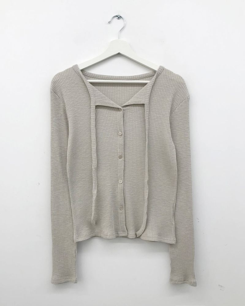 Ribbed Strap Cardigan (6color)