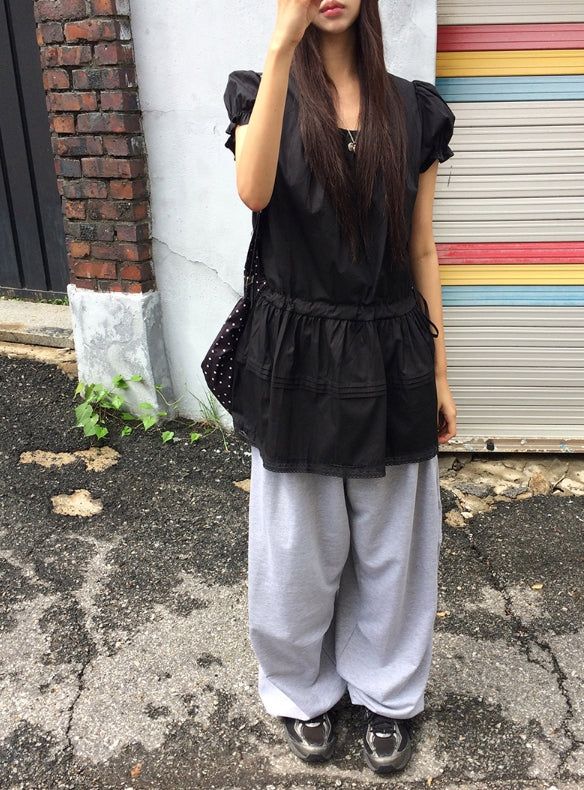 ビーン ピンタック リベット ワイド トレーニング パンツ