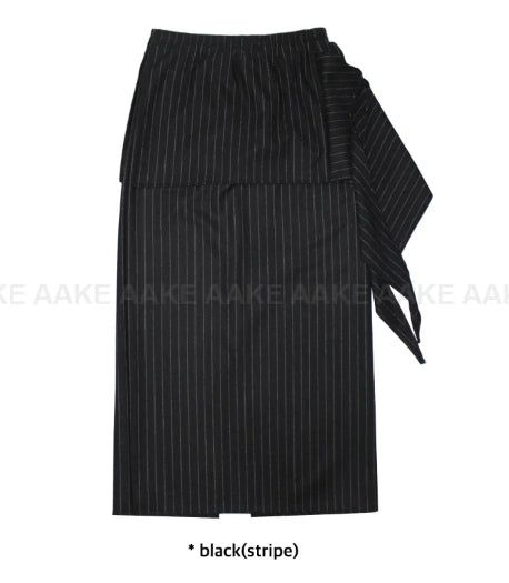 (WOOL) TIE STRAP LAYERED SKIRT
