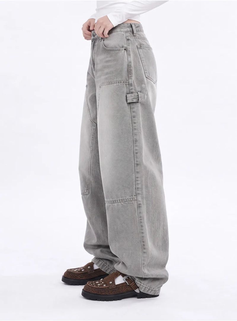 BTB : CURVE PANEL JEANS [GRAY CORE]