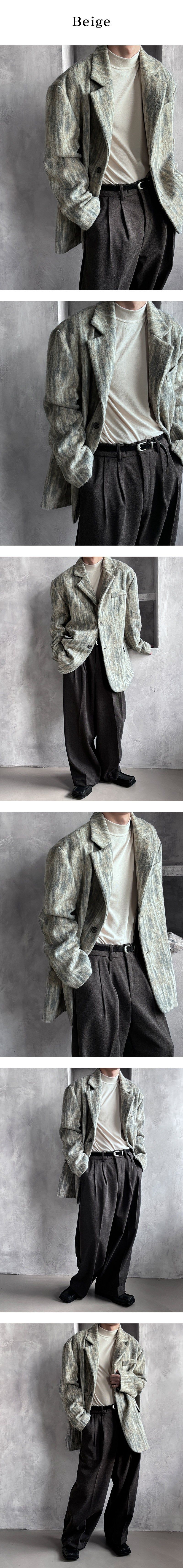[F/W] Scratch mohair daddy fit jacket(2color)