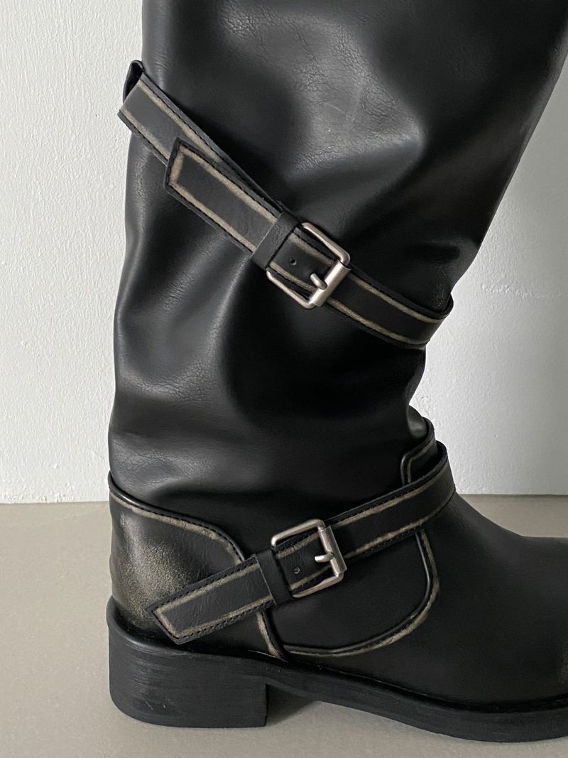 washed long boots ( soft type)