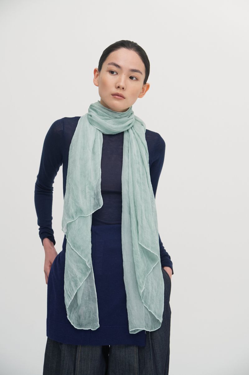 Pleats loom light scarf_5colors
