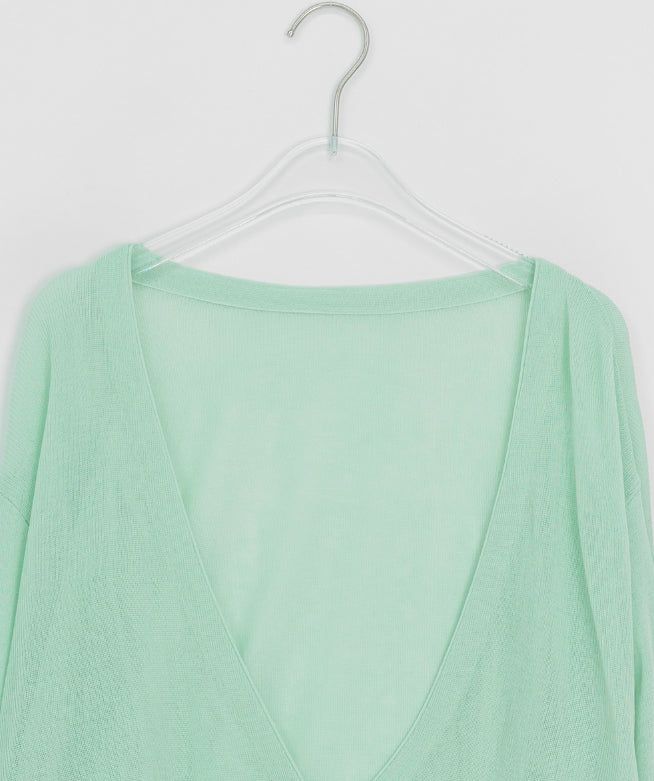 Enoch Summer See-Through Deep V-Neck Cardigan