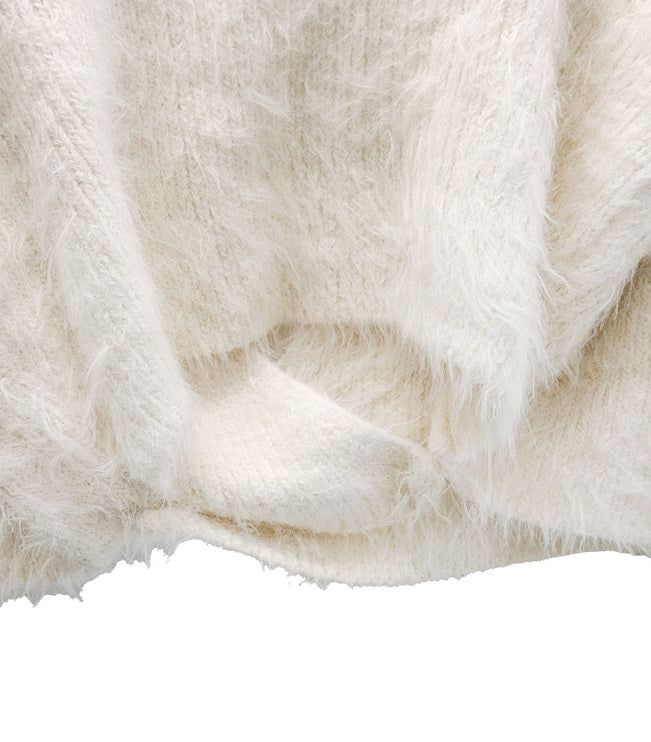 Muffler Set Sleeveless Fur Wrap Cardigan