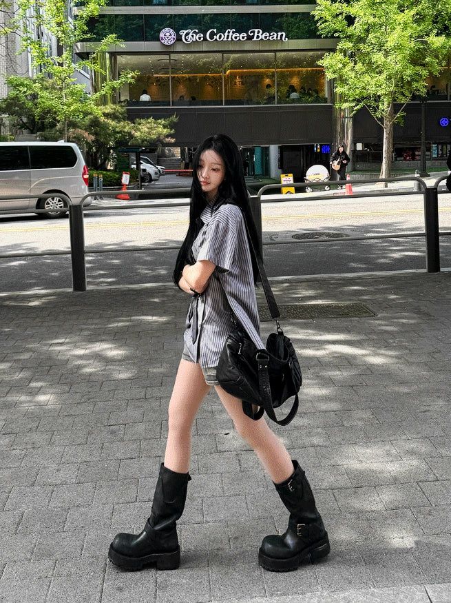 Multi-Pocket Vintage Cross Bag