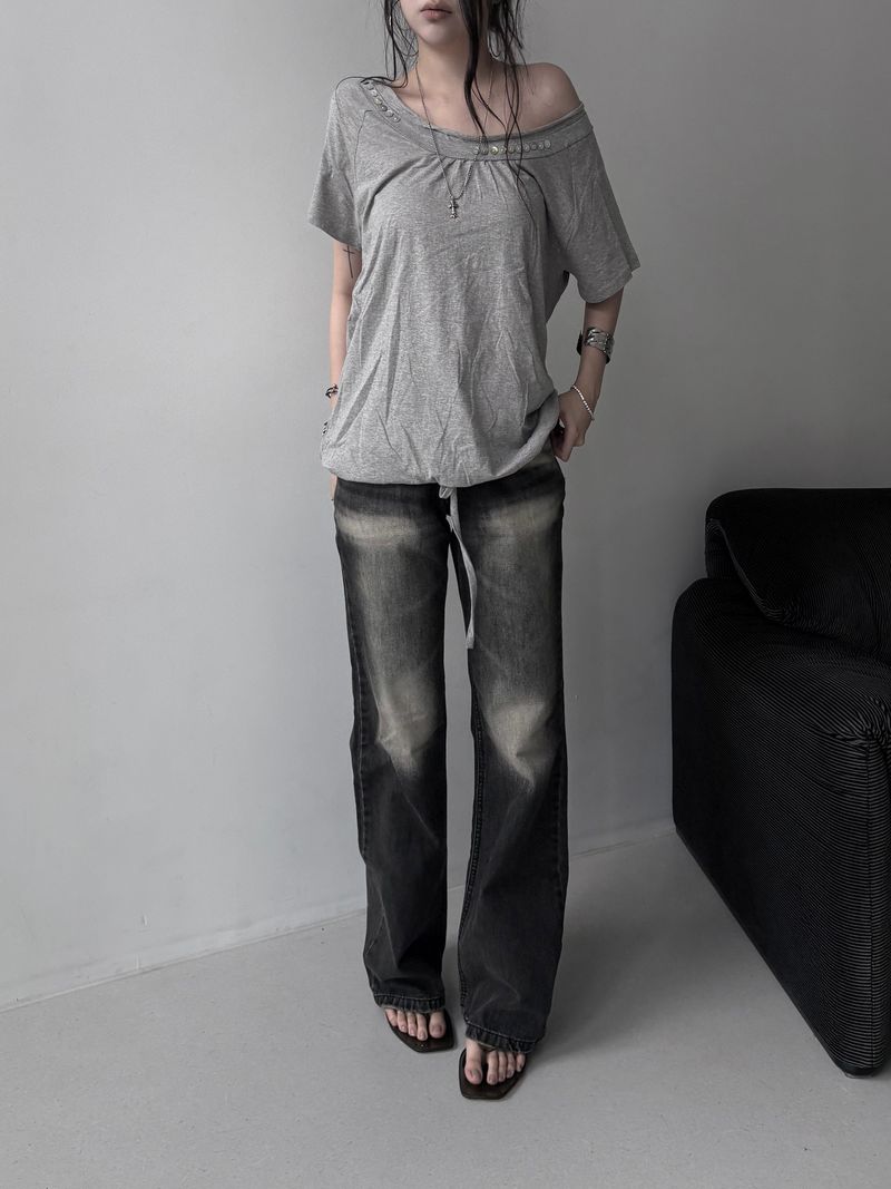 cat brush wide denim