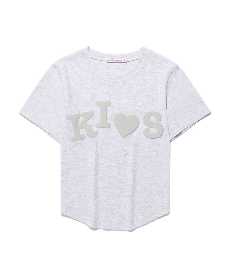 Kims Fresh Cotton Market(キムス フレッシュ コットン マーケット)の「バンピーキスロゴT Grey(トップス)」