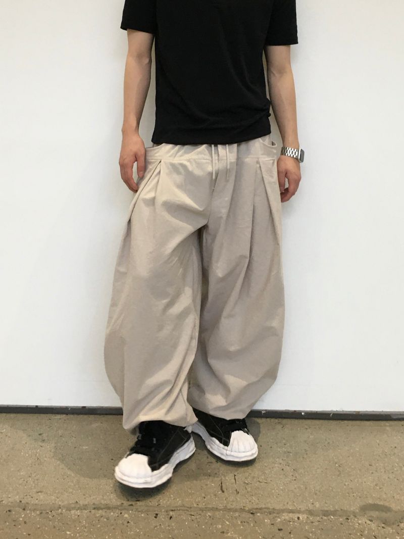 Mier Linen Cut-out Wide Pants 4C