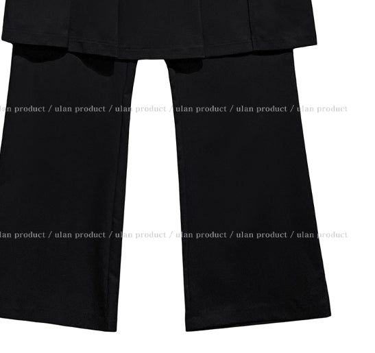 Epic Layered Pleated Skirt Pants