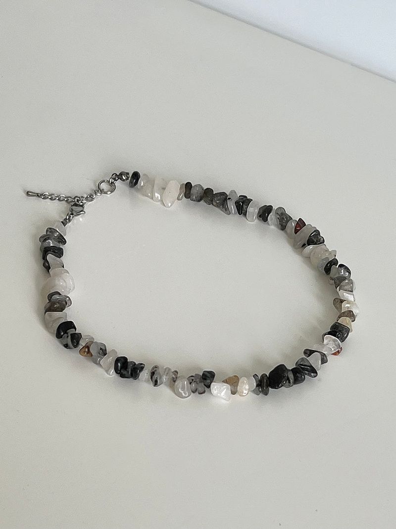 E.O stone necklace