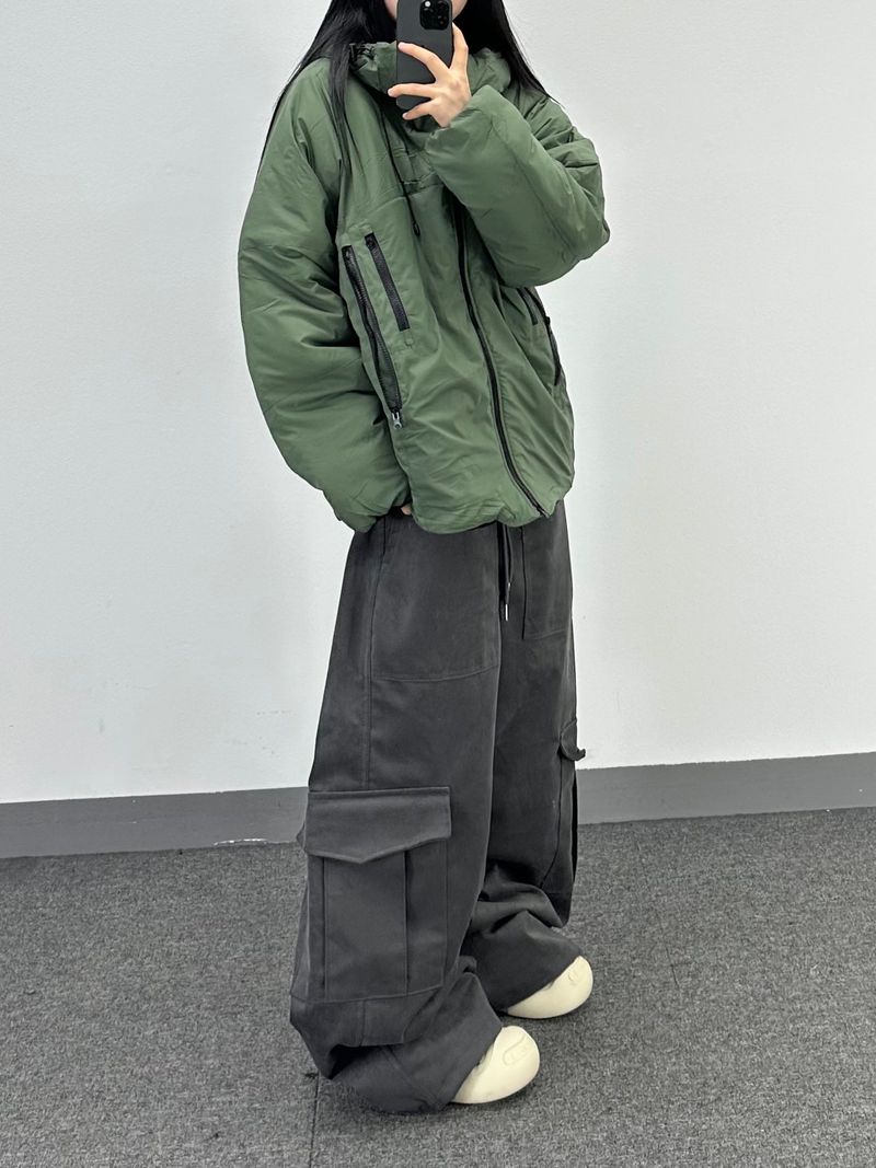 peach graphic cargo pants