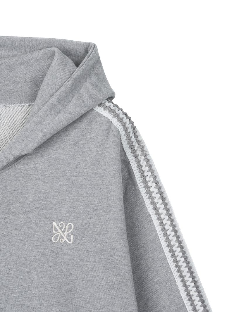 Asel Hooded zip-up Gray