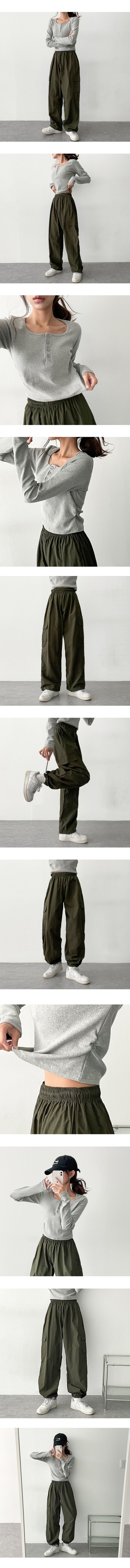 Watch Hem String Cargo Banded Waist Pants