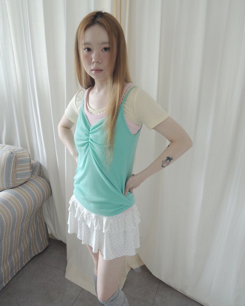 SIO SHIRRING CAMI