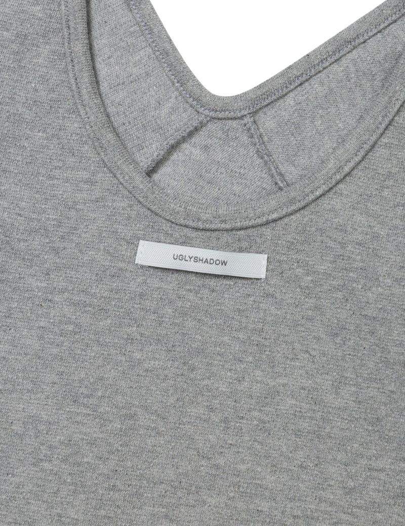 WRAP SHIRRING TOP(GREY)