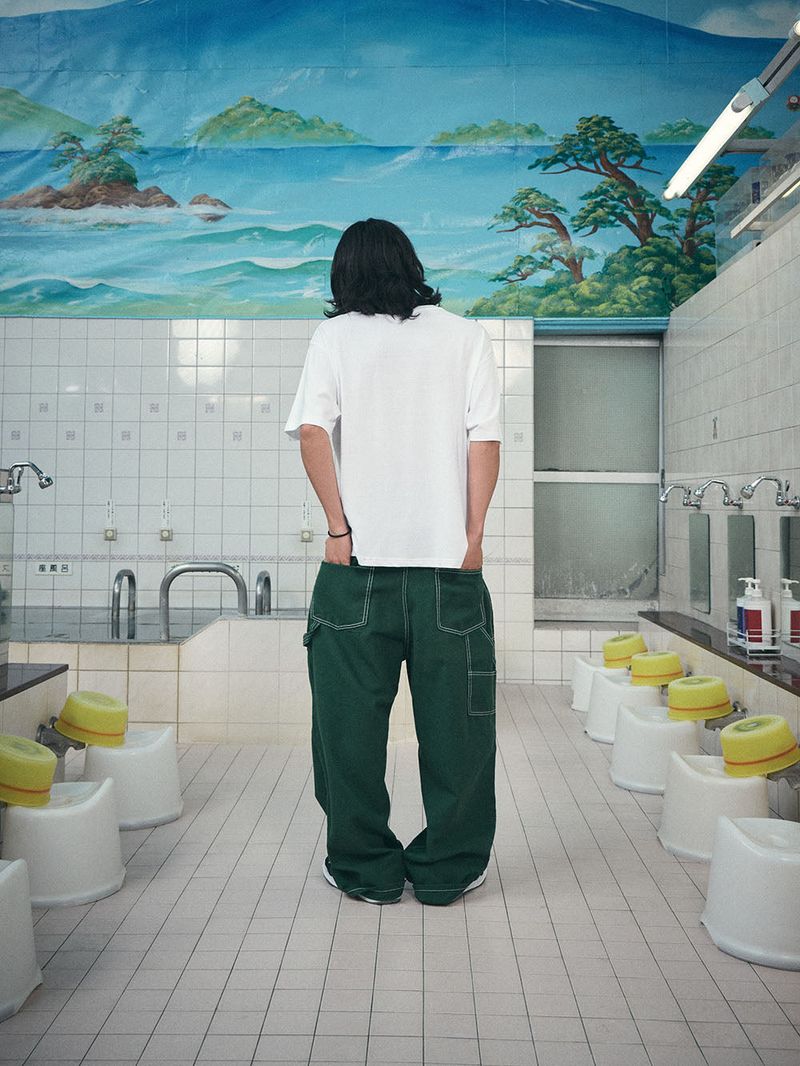WORK WIDEFIT OXFORD PANTS GREEN