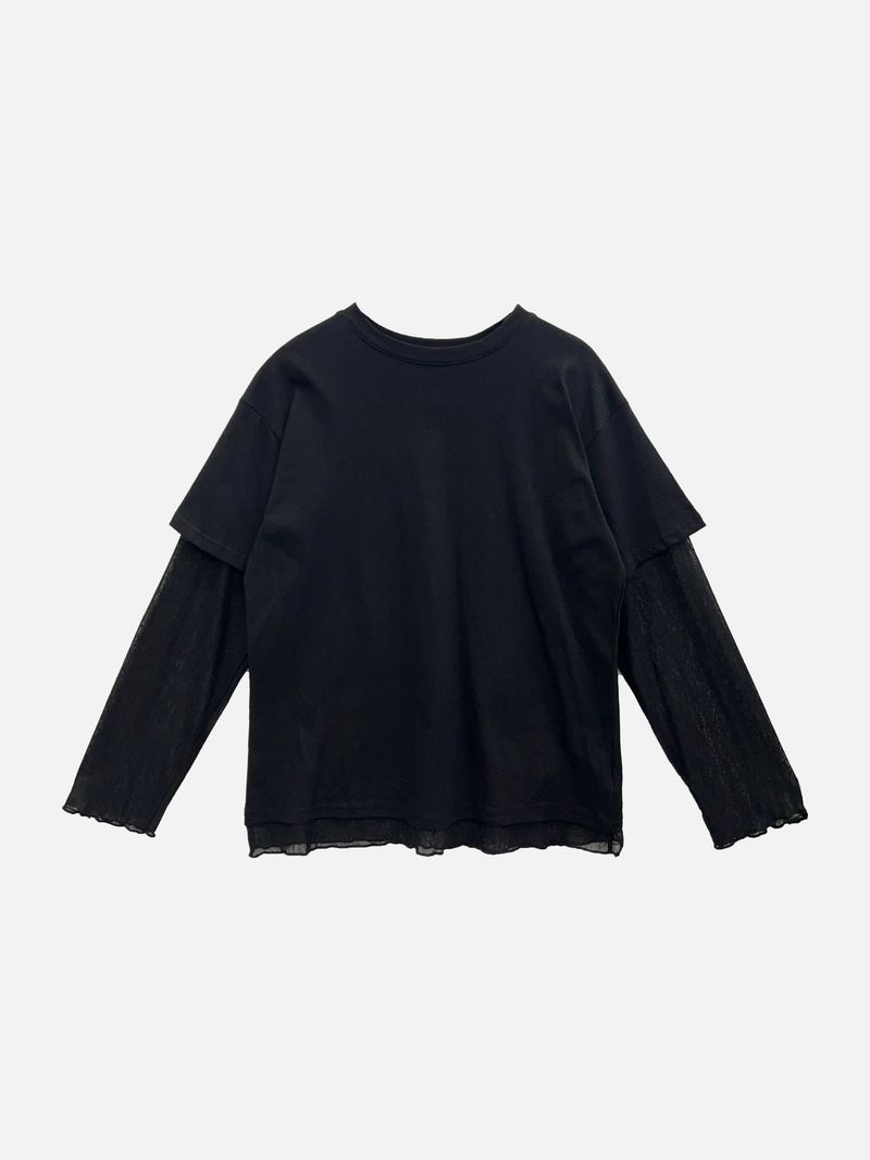 Sheer See-Through Layered Long Sleeve (4c)