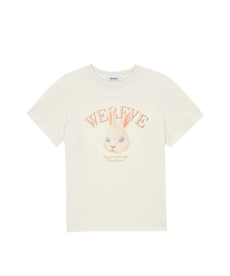 WEREVE（ウィレブ）の「ラビットプリントTシャツ（トップス）」