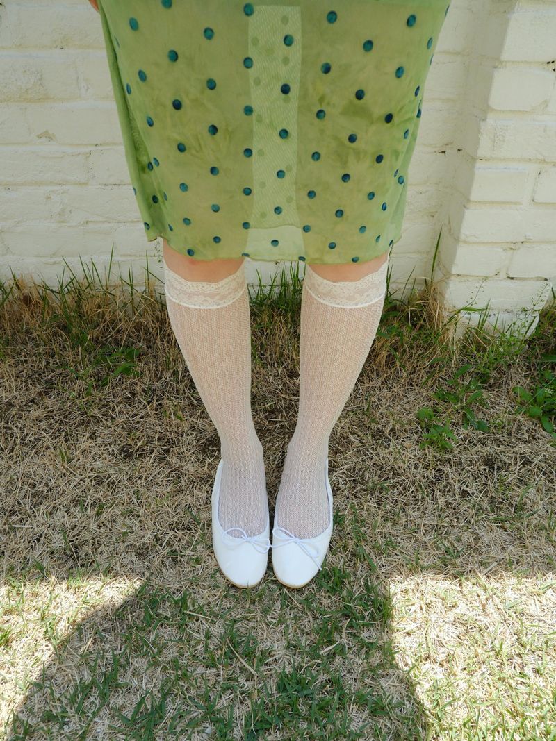 wave ribbon flat shoes