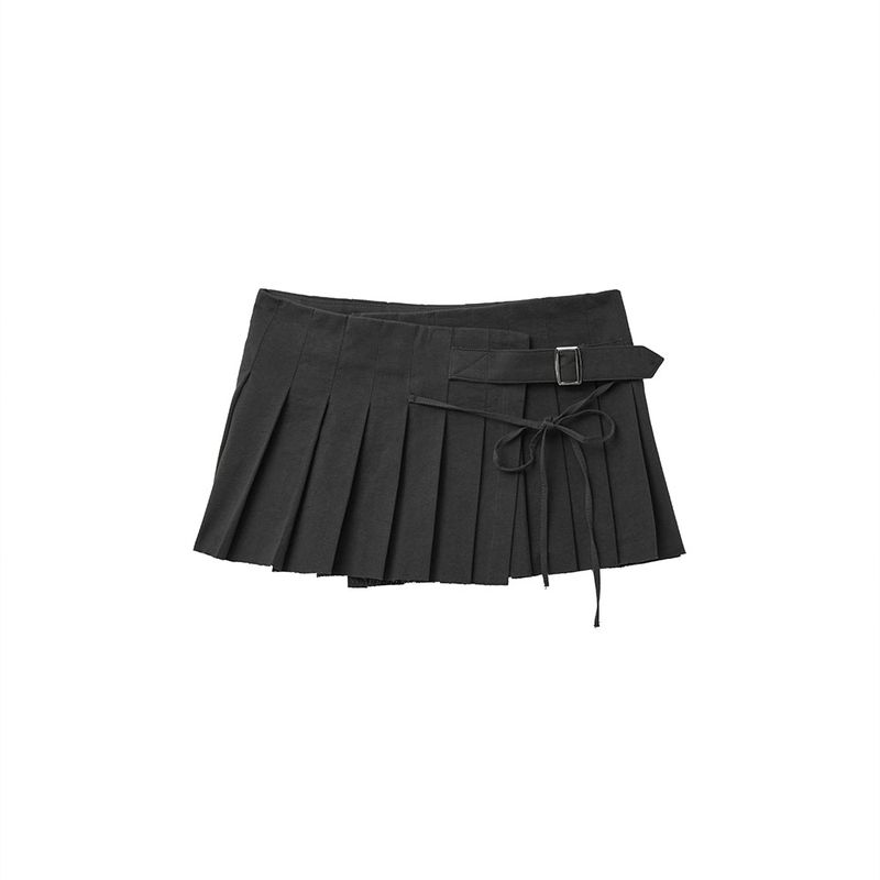 Rosy Pleated Wrap Skirt