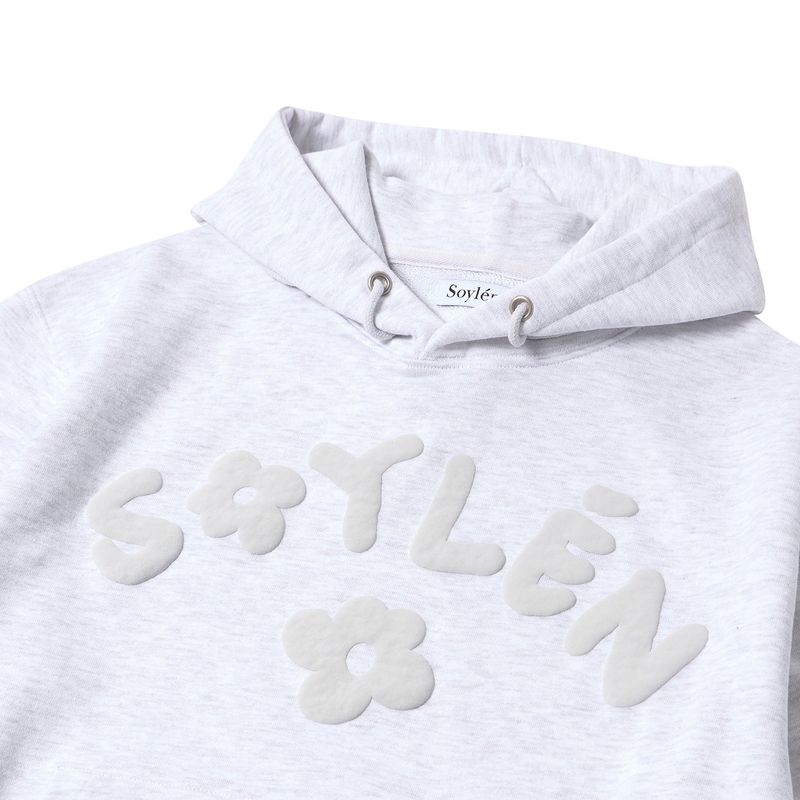 FLOWER LOGO HOODIE (LIGHT GRAY)