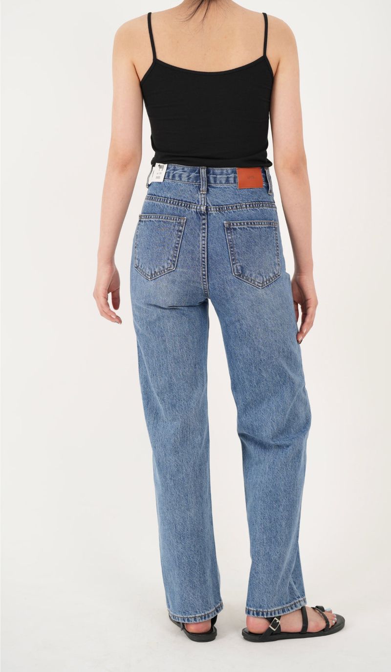 MEDIUM BLUE STRAIGHT DENIM PANTS [16626]