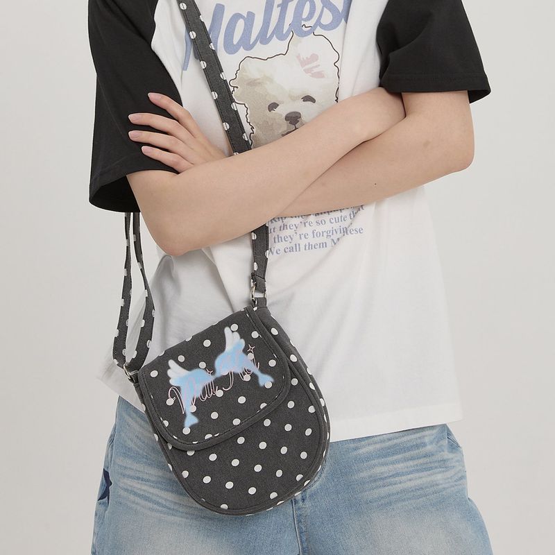 Angel Dolphin Dot Cross Bag