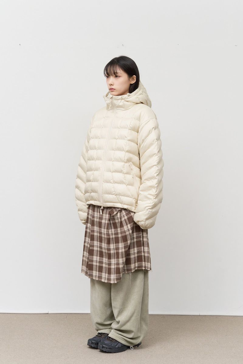 (W) Kite Cutting Checked Skirt