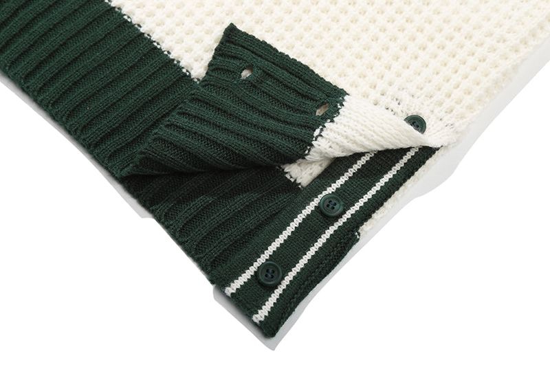 WAFFLE KNIT VEST_OATMEAL