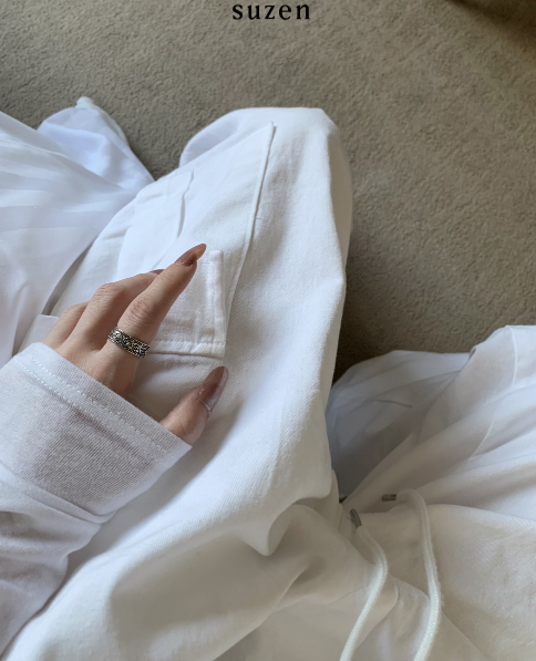 Uncheek Wide White Cargo Pants