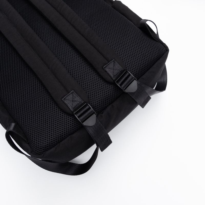 Printed Twill Pocket Backpack (Black)