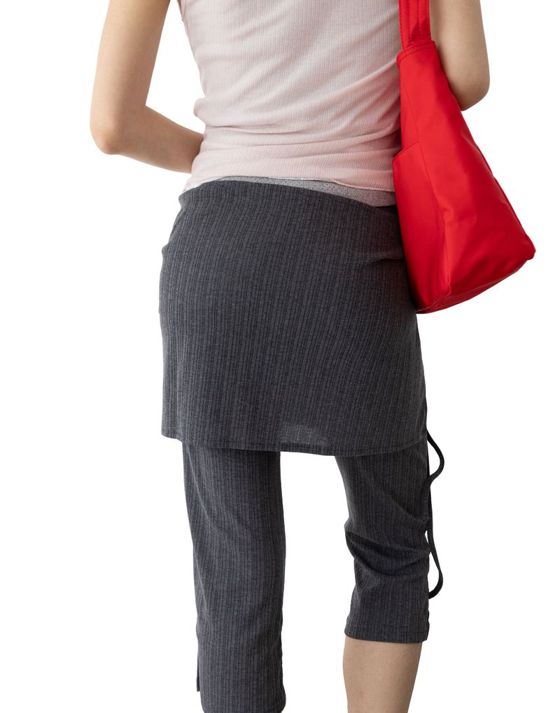 Ribbed Capri Wrap Pants