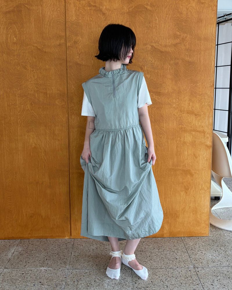 クリスプ ラッフル ドレス(2colors)